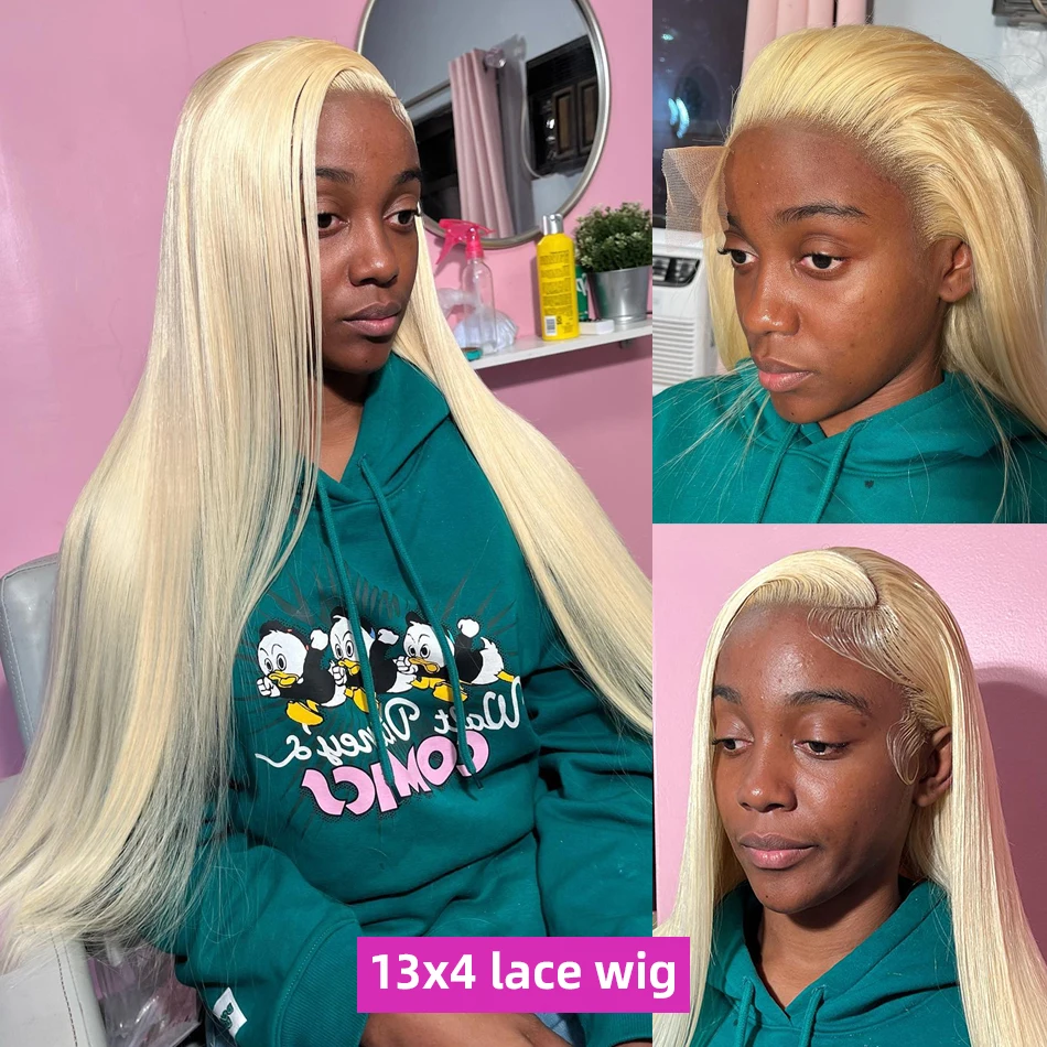 Bone Straight Blonde Lace Front Wig Human Hair 613 Human Lace Frontal Wig 13x6 Human Hair Wigs  Brazilian Wigs On Sale for Women