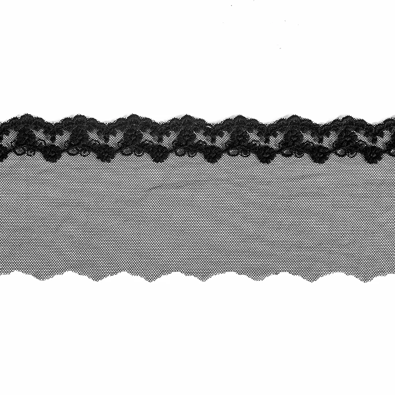 Embroidered Cotton Fabric Mesh Lace, Garment Lace Trims, DIY Sewing Accessories, White, Black, Beige, 2 Yards