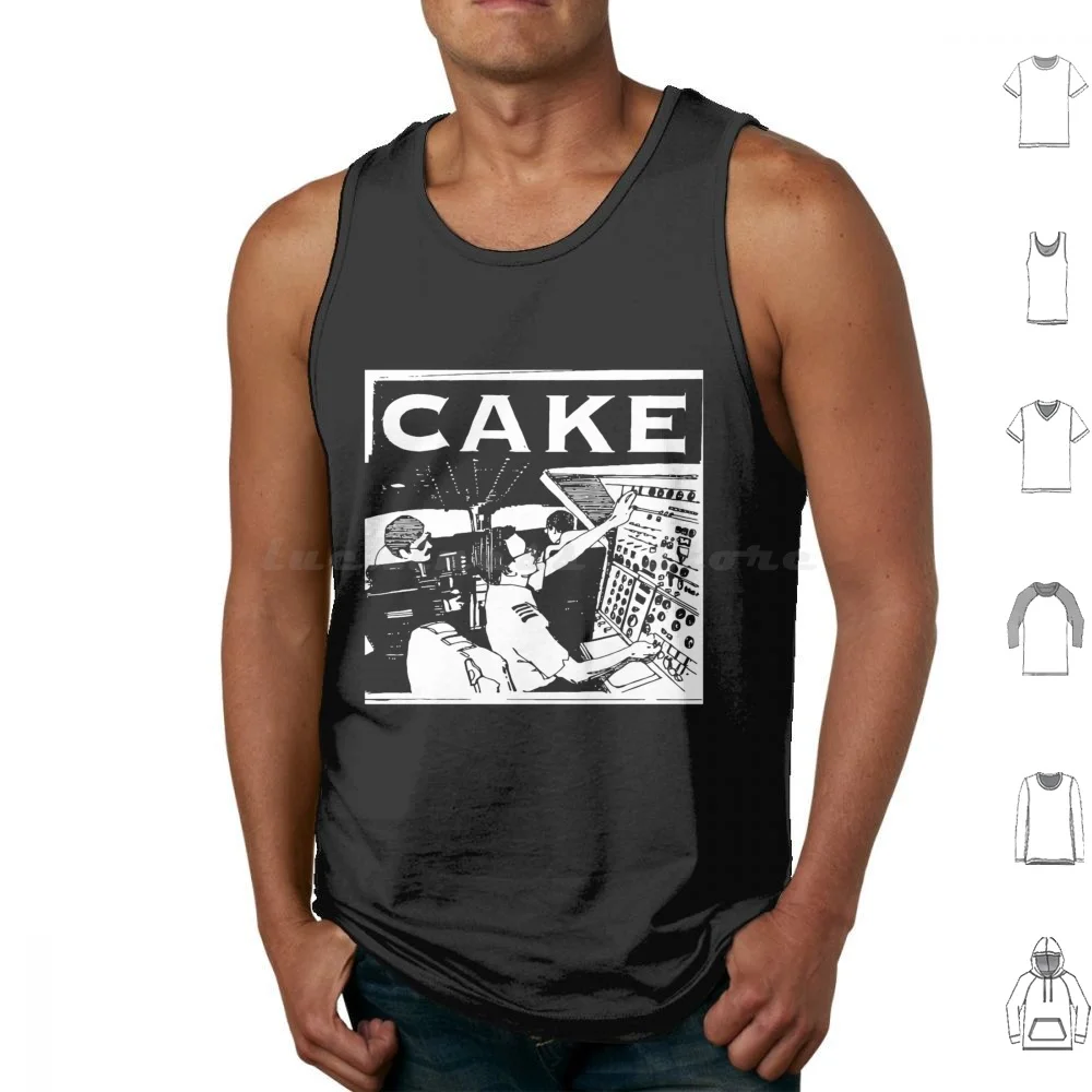 Cake Band Classic Tank Tops Vest Sleeveless Band Cake Music Cake Band Fashion Nugget Album Alternative Funny Punk Vinyl Cake