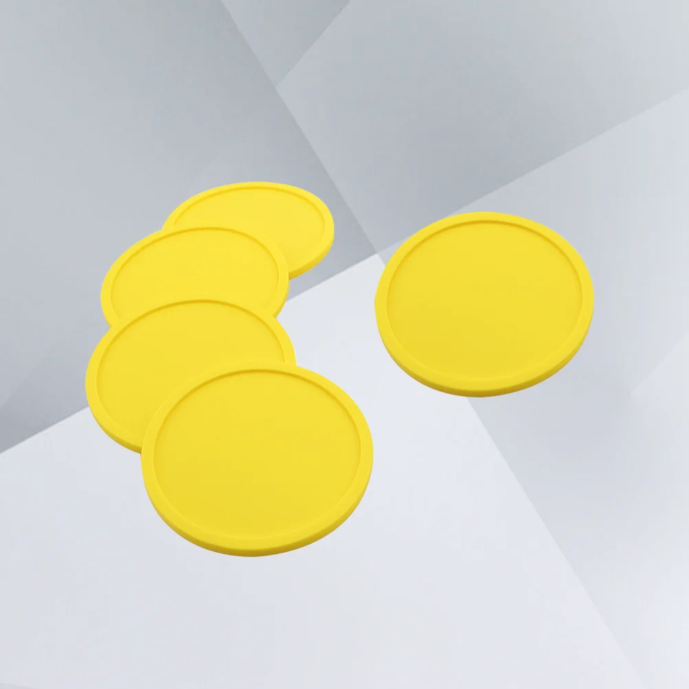 

5 Pcs Silicone Drink Coasters Heat Resistant from 40 to 230 Celsius for Home Bars Restaurants Daily Use Cup Mats Table