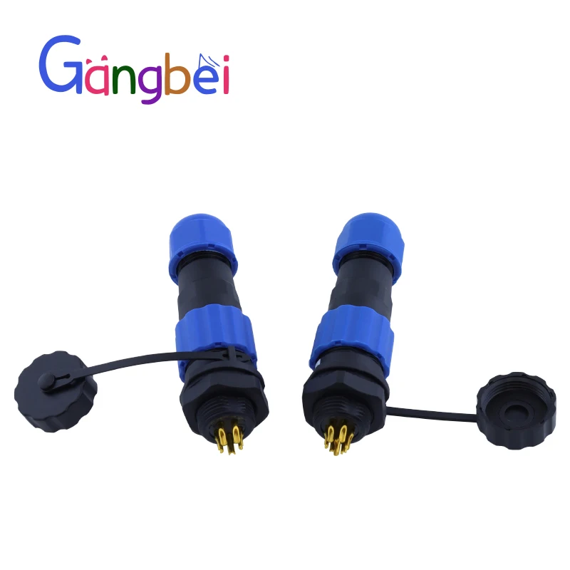 SP13 Waterproof connector SP1310 2pin 3pin 4pin 5pin 6pin 7pin Waterproof Aviation plug cable connector IP68 SP13 13mm Gangbei