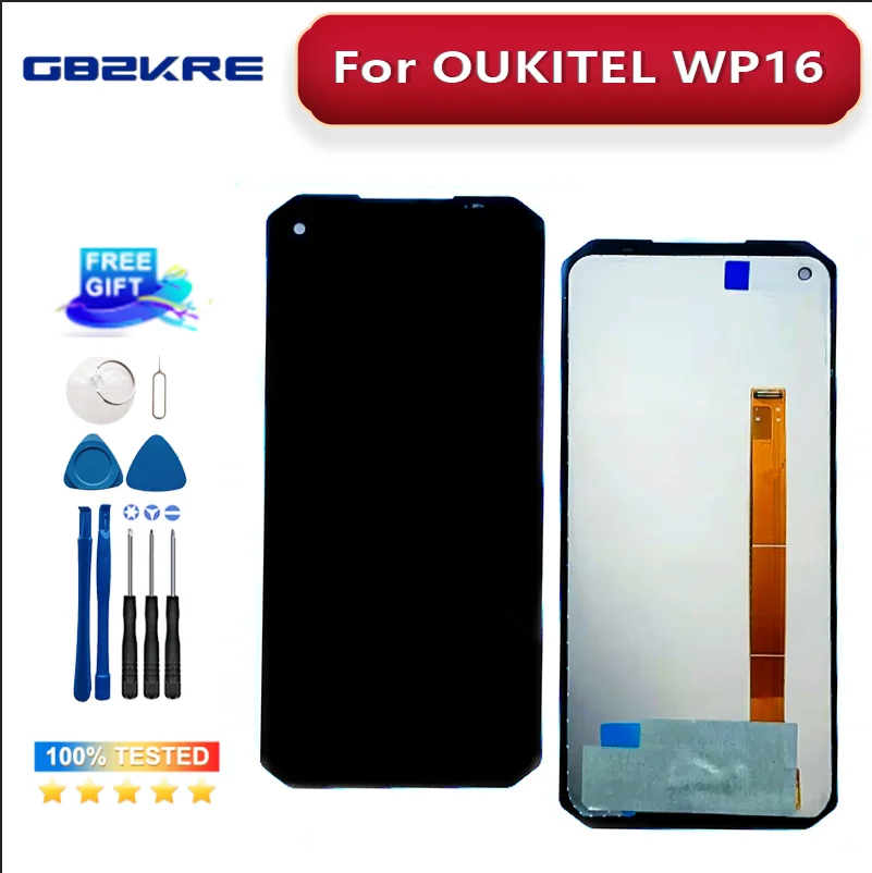 OUKITEL-pantalla LCD WP16 de 6,39 pulgadas, montaje de digitalizador con pantalla táctil, Original, nuevo, 100%