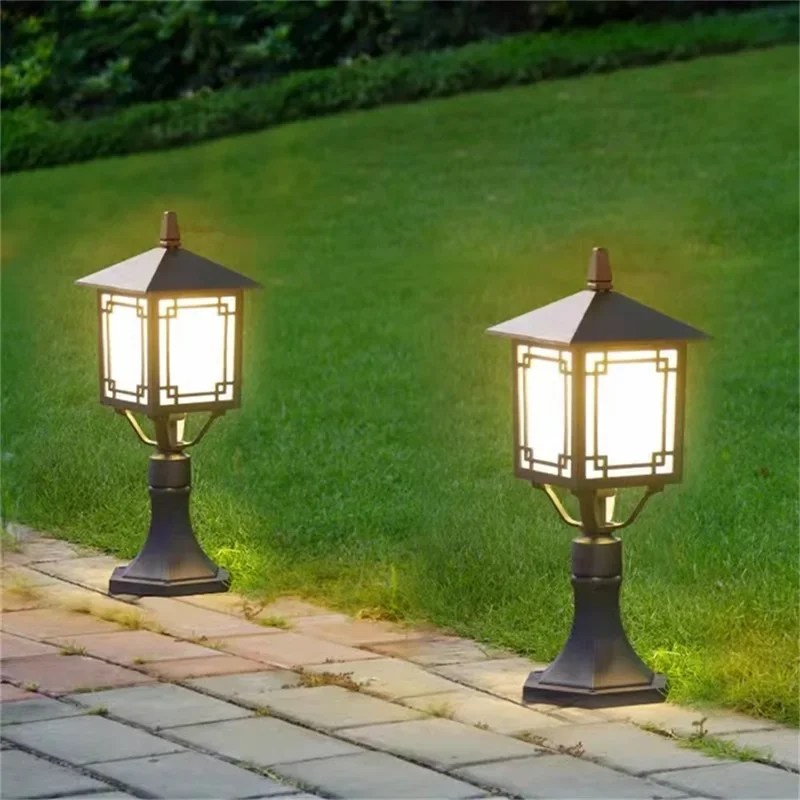 SEAN Lâmpada clássica para gramado ao ar livre Luz LED Casa elétrica à prova d'água para decoração de jardim de caminho de villa