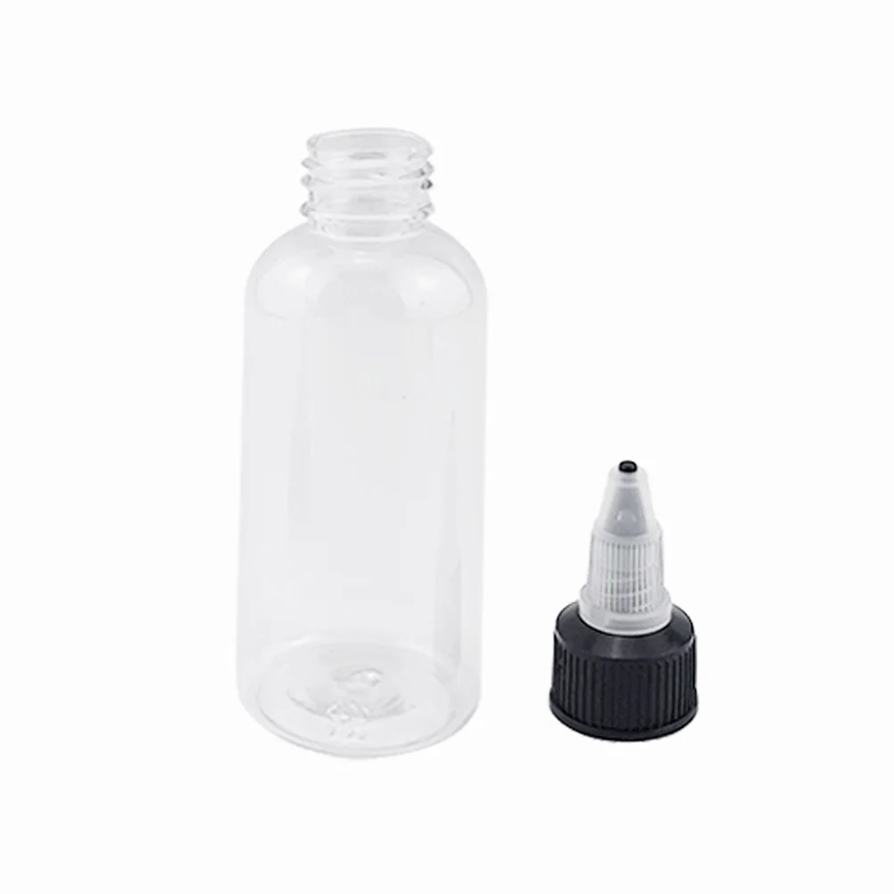 

15Pcs 60Ml Transparent Empty Tattoo Pigment Bottles Leakproof Storage Vials for Ink High-Capacity Lightweight
