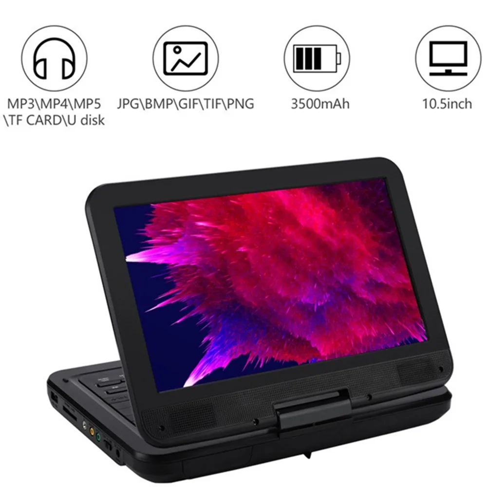Imagem -06 - Polegada Portátil Dvd u Disco Mp3 Player Rotativo Vcd cd Disc Máquina av Audio Video Entrada de Saída Alta Fidelidade Stereo Speaker Usb 14