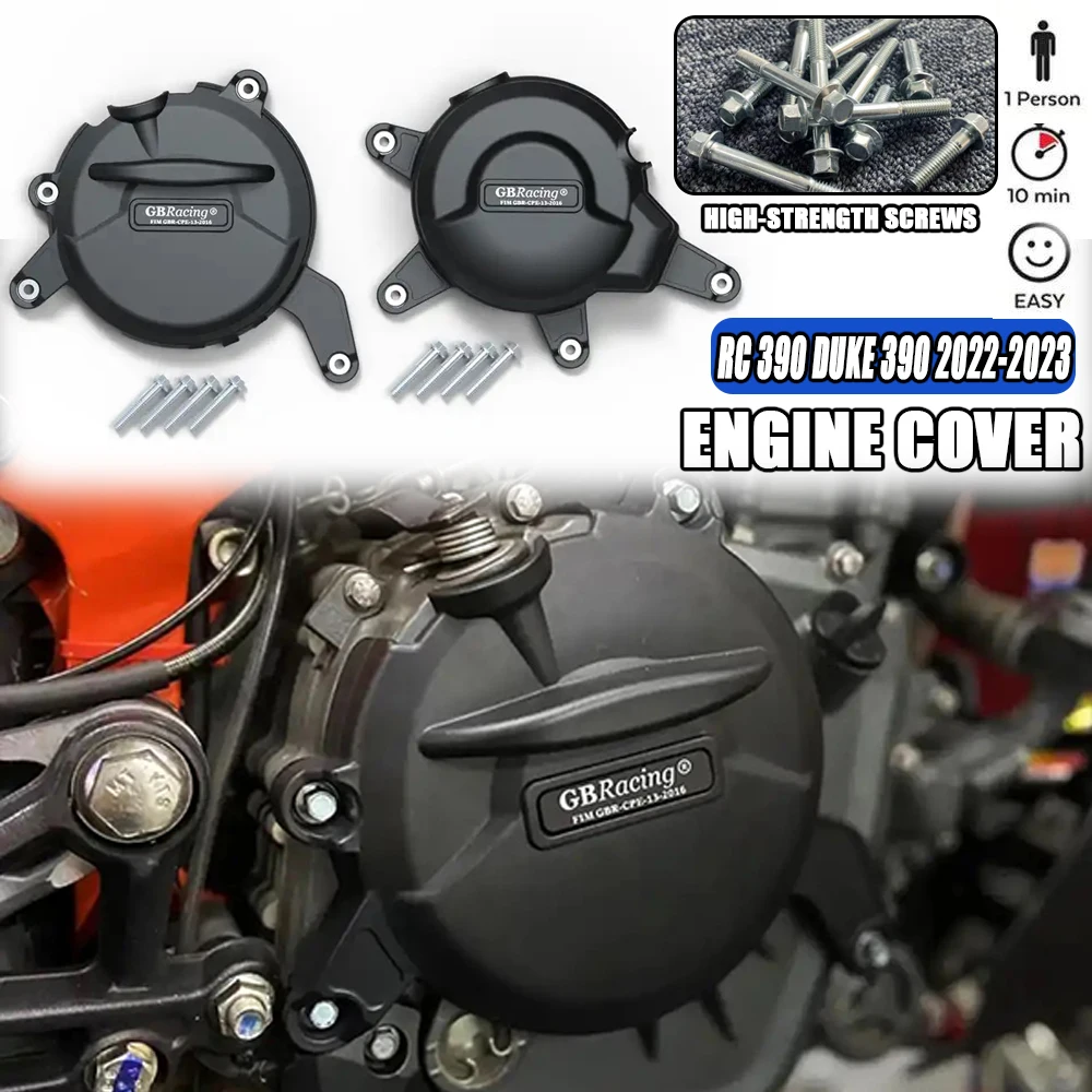 For RC 390 2022-2024 & DUKE 390 2022 2023 2024 Motocrosss Engine Cover Protection Case FOR GB Racing