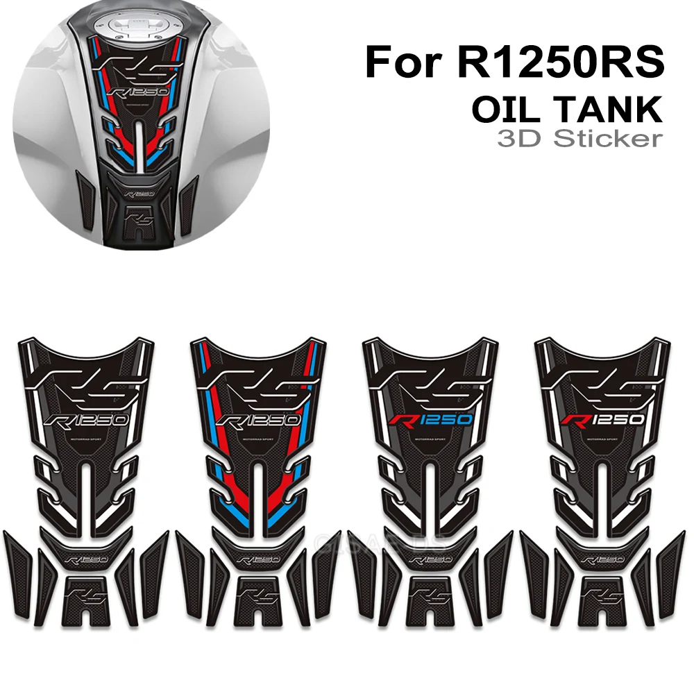 For BMW R1250RS R 1250 RS R1250 Motorcycle Tank Pad Tankpad Gas Fuel Oil Kit Knee Fish Bone Protector Stickers Decals