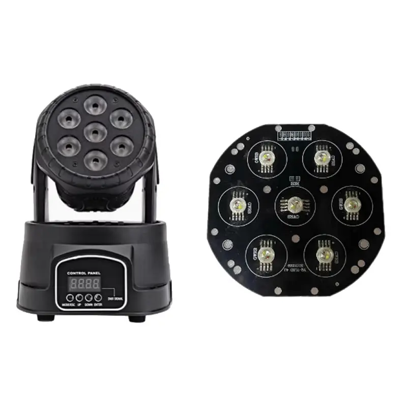 Reemplazo de panel LED de luz con cabezal móvil LED de 7x12w