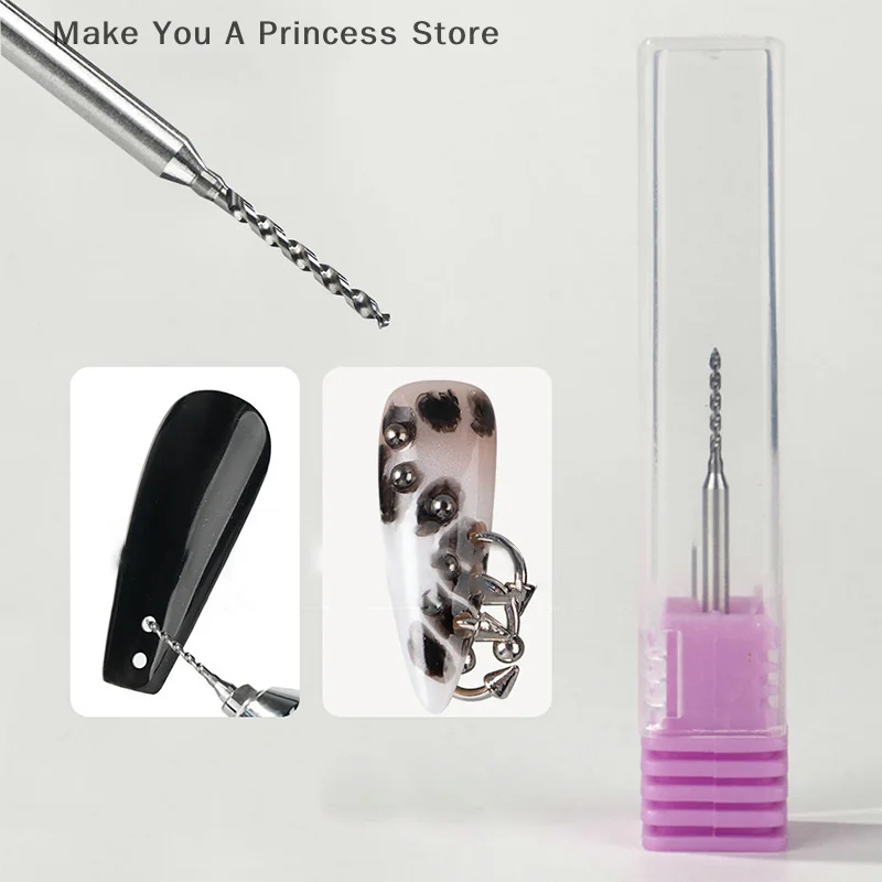 Forets à ongles en acier au tungstène, tête de meulage de Perforation des ongles, outil de manucure pour accessoires de Machine à polir les ongles