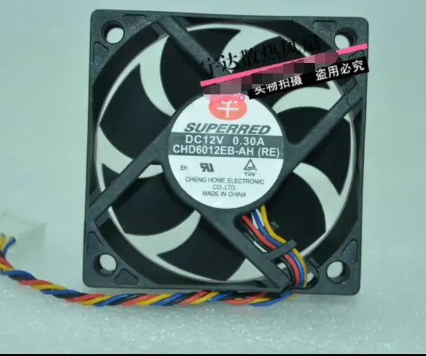 SUPERPOWER CHD6012EB-AH DC 12V 0.30A 60x60x20mm 4-Wire Server Cooling Fan