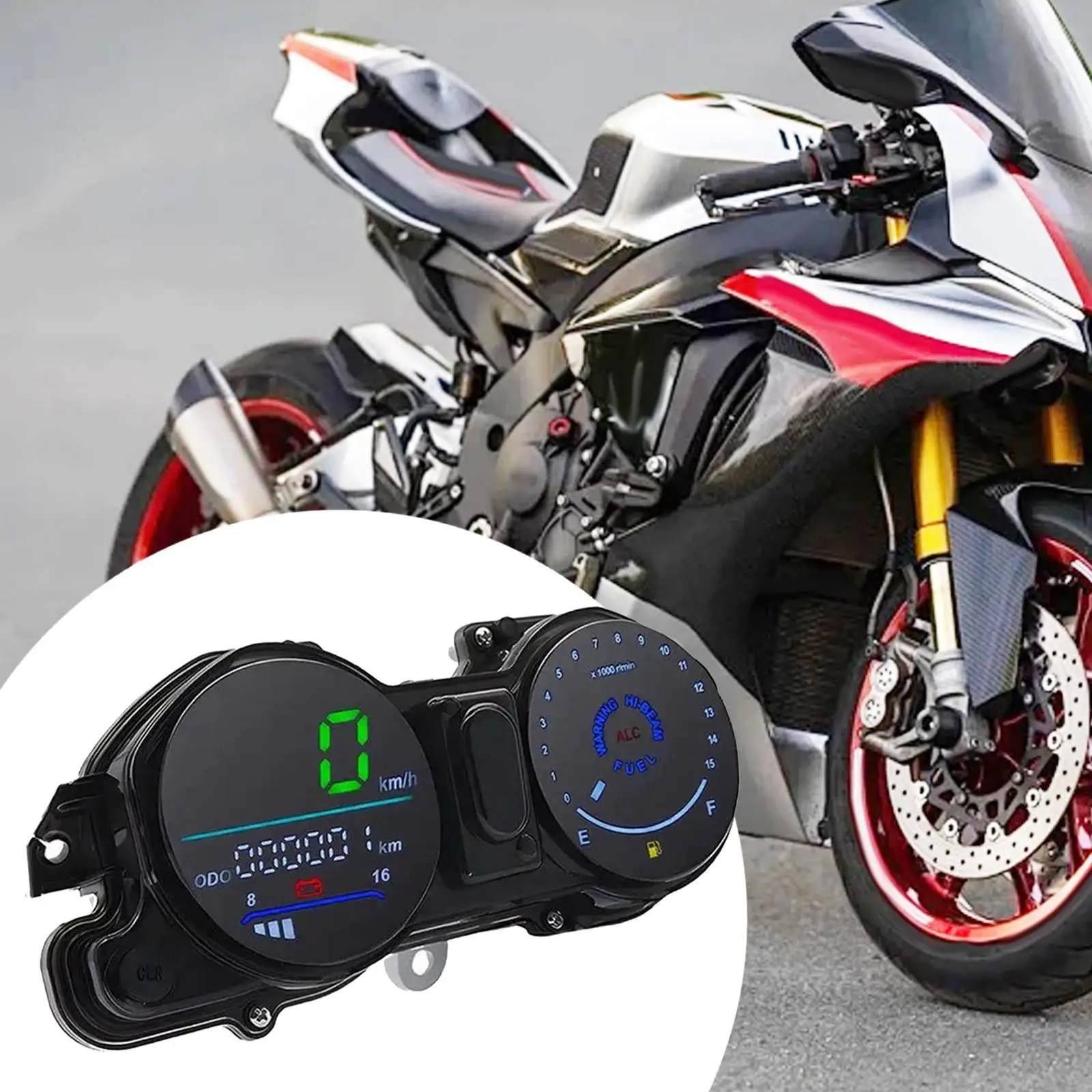 

Motorcycle Speedometer Durability Sturdy High Performance Accessory Replace Digital Display Odometer for Honda CG150 Fan150
