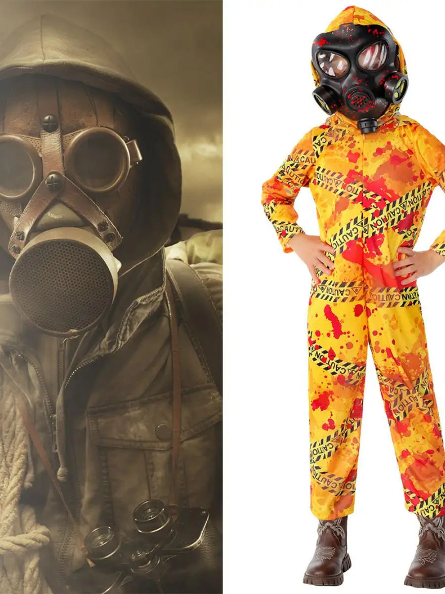 Costume de spectacle loween pour enfants, Costume de spectacle sur scène scolaire, Cosplay de ruisseau Biohazard, nouvelle collection 2025