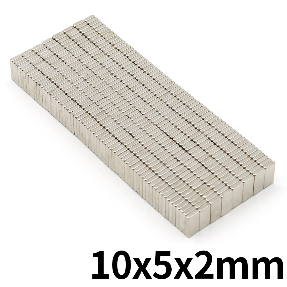 

10x5x2mm Block Super Strong Neodymium Magnet N35 Powerful Magnetic NdfeB Permanent Refrigerator Magnet imanes DIY
