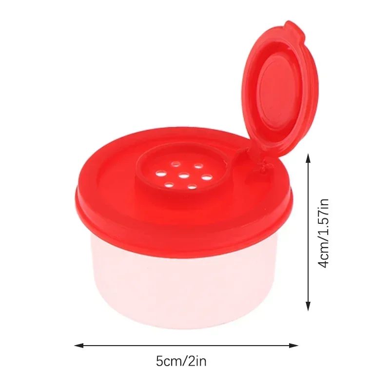 Mini Salt and Pepper Shaker Picnic Outdoor Kitchen Lunch Box Travel Plastic Spice Sealed Jar Dispenser Condiment Container Lid