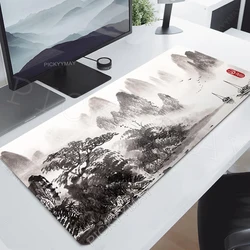 Chinese Mountain Landscape Mousepad Large Masuepad Computer Keyboard Pads PC Gabinete Desk Mat Table Carpet Mouse Pad 100x55cm