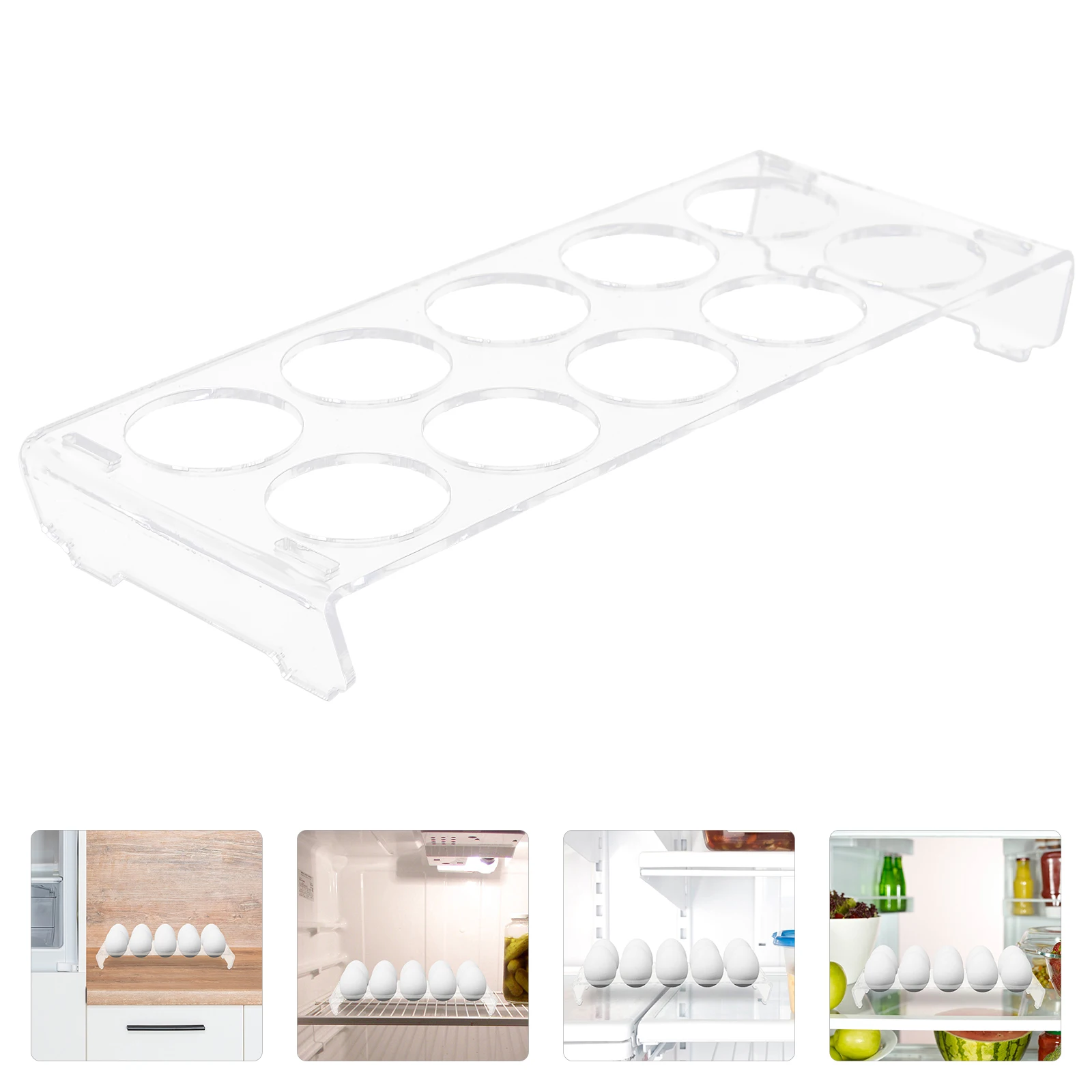 

Acrylic Egg Storage Box Fridge Egg Holder Clear Refrigerator Eggs Container Kitchen Egg Organizer Stackable Fridge Egg Tray