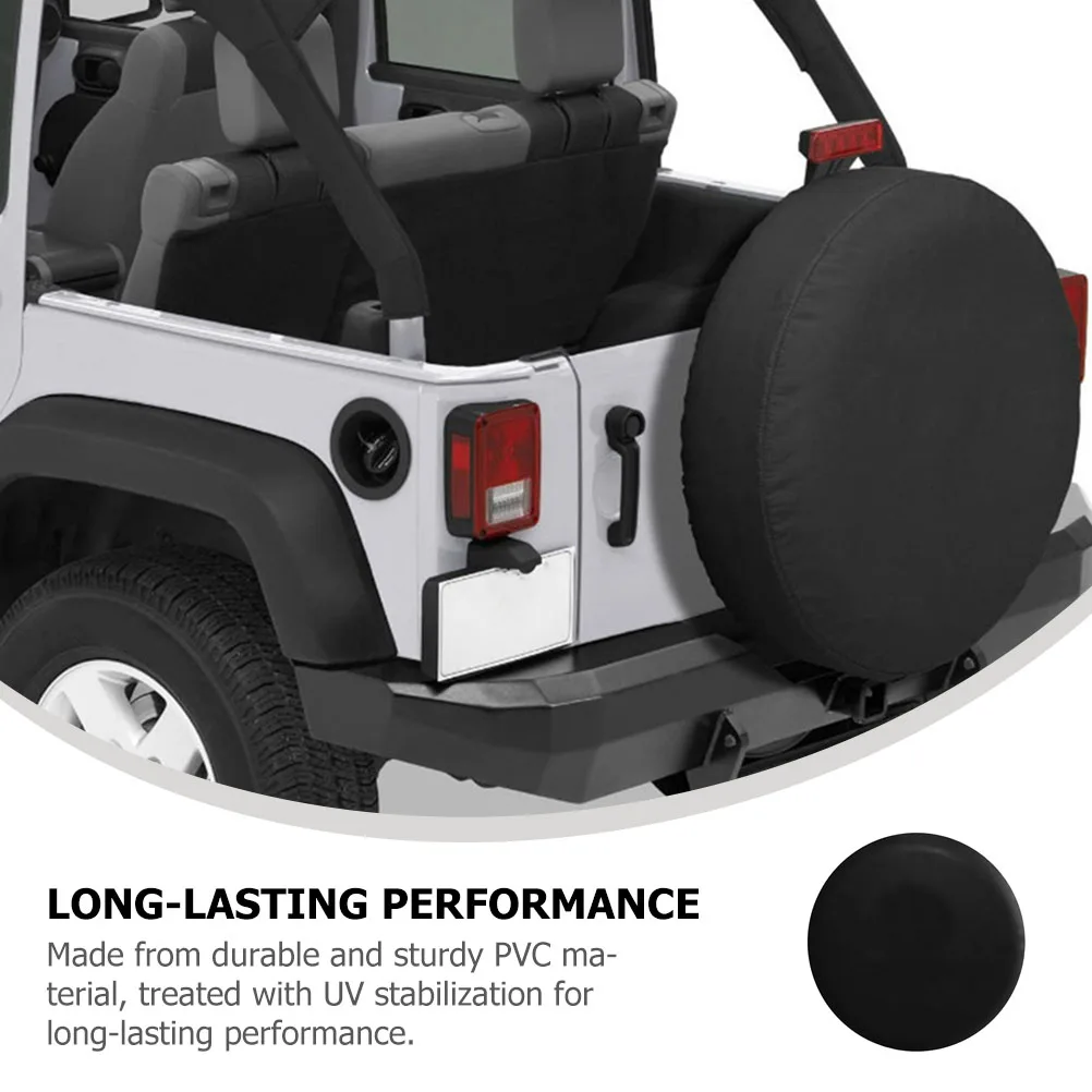 

PVC Tire Cover 13 Inch 58cm Universal Spare Rainproof Sun Protection Covers for Trailers Trucks RV Wheel Covers Tire Protector