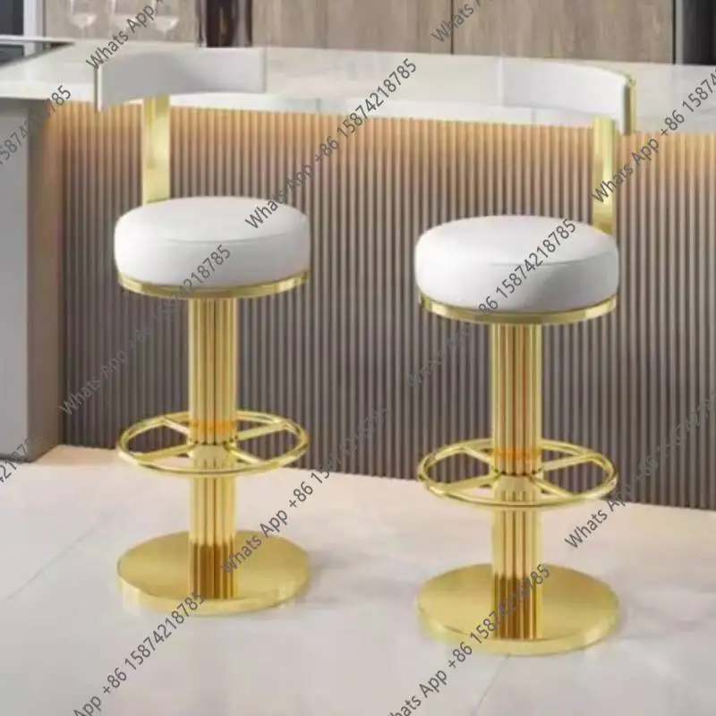 

Регулируемые по высоте барные стулья для кухни, поворотные, золотисто-белые, недорогие, современные, в индустриальном стиле, с подлокотниками, банкетка, элитная мебель