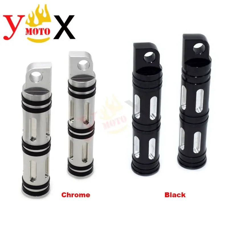 

Black/Chrome Motorcycle CNC Edge Cut Footpeg Foot Rest For Harley Softail Touring Sportster XL 883R 883C 883L Street XG 750 500