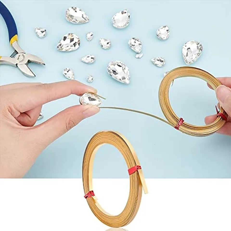 Messingdraht 1 Mm – 30 M Goldfarbener Basteldraht, Vielseitig Für Schmuckherstellung, Perlen, Garten, DIY & Ornamente
