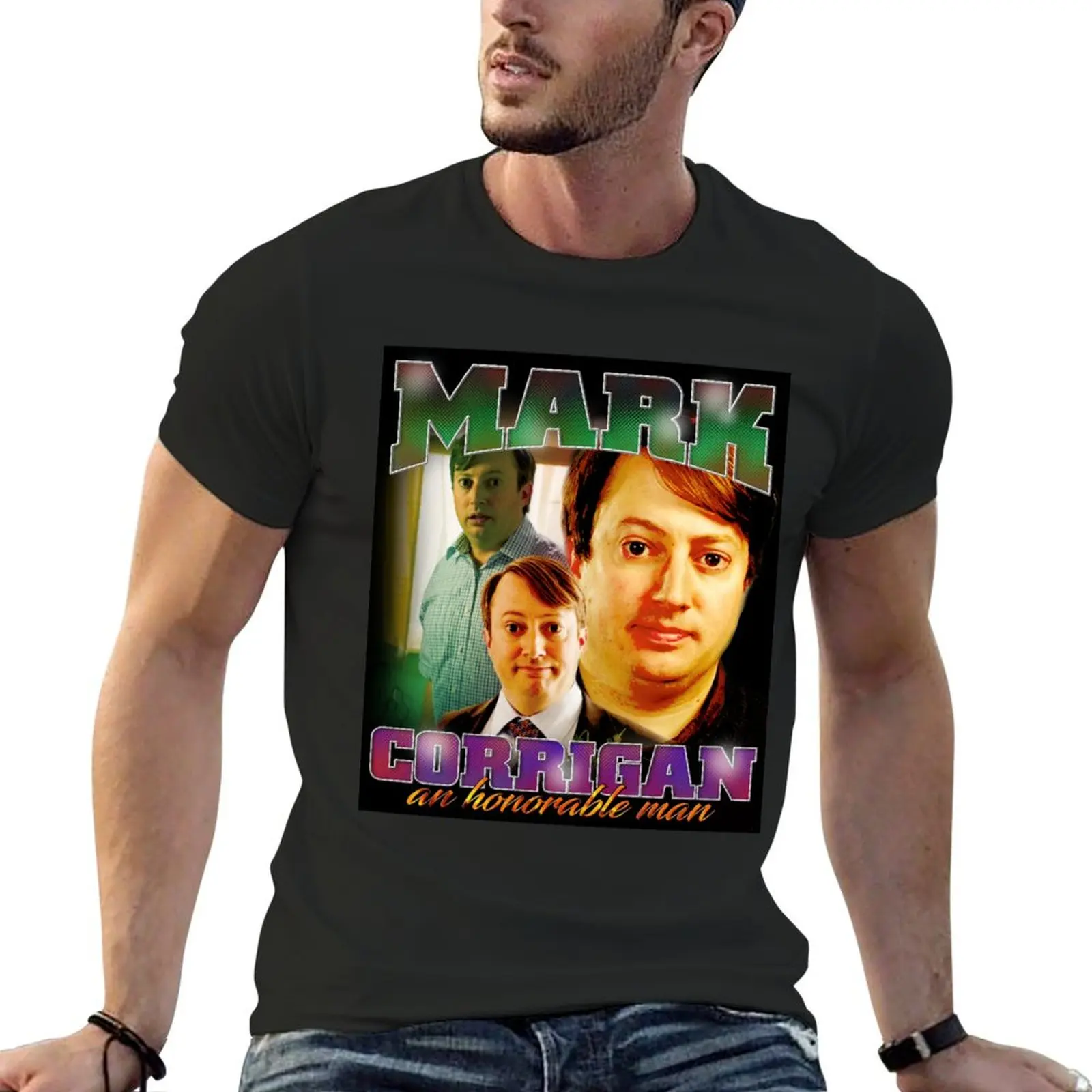 Mark Corrigan 90s Rap T Shirt T-Shirt customs design your own graphic t shirt vintage hippie clothes tees mens t shirt