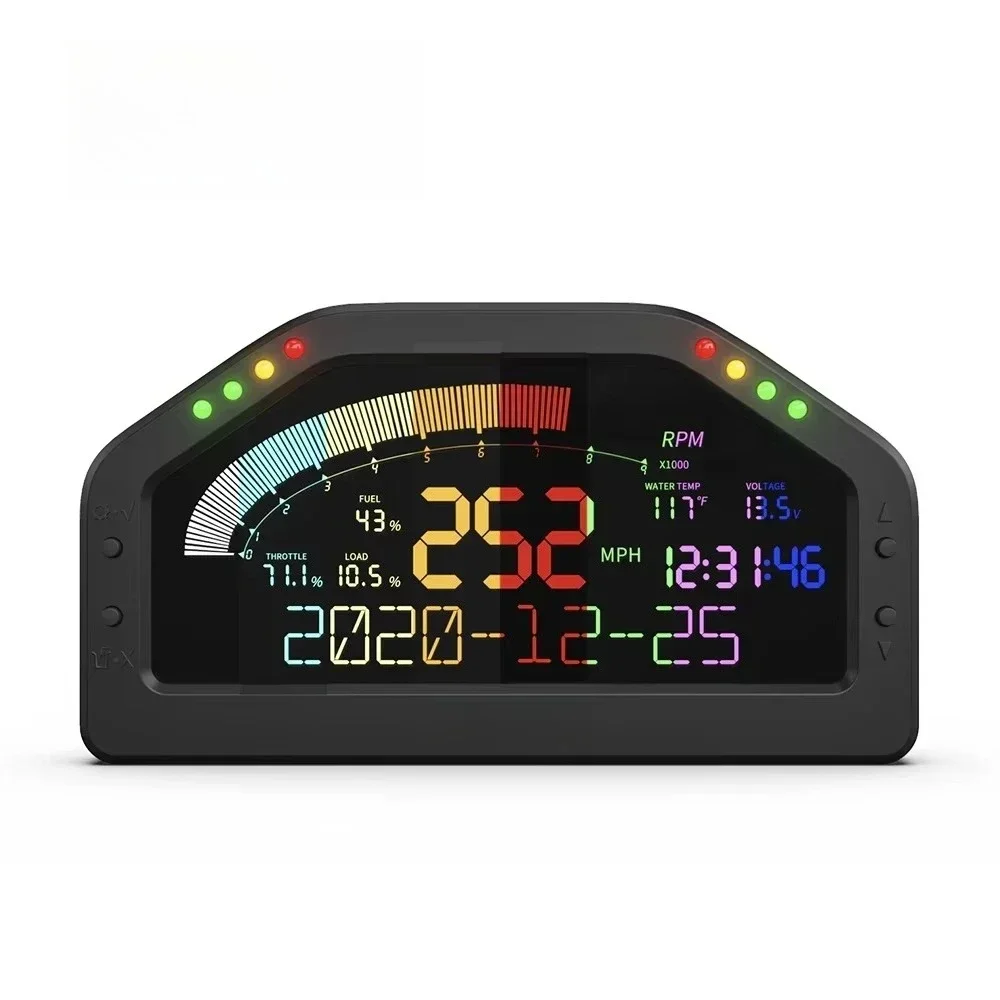 6,5-дюймовый ЖК-инструмент, черный OBD 2 Race Dash 12-в-1, измеритель скорости автомобиля/об/мин/вольта/указания уровня топлива/повышение/температуры масла (DO921)