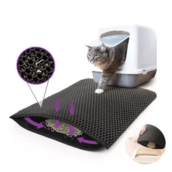 Waterproof EVA Double Layer Cat Litter Box Mat Non-slip Sand Cat Pad Washable Bed Mat Clean Pad Matunder The Cat Litter Box