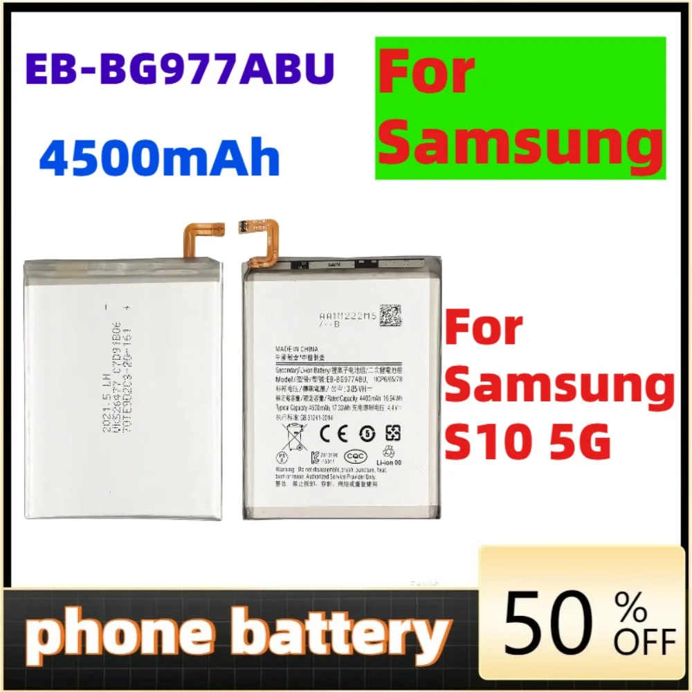 

EB-BG977ABU 4500mAh Battery For Samsung Galaxy S10 5G Version S10 X Version SM-G977 SM-G977V/U/T Phone battery
