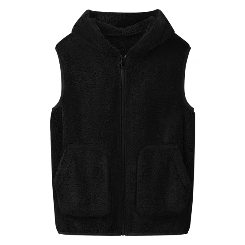 Autumn And Winter New Women's Golf Sports Jacket Outdoor Warm fleece Sleeveless Vest Ladies Fashion Casual Versatile Hooded Coat