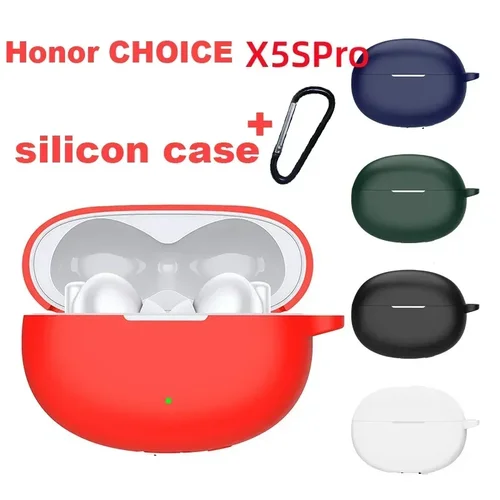 Para Honor CHOICE auriculares X5 pro funda X6 /X7 /X8/X5 lite auriculares Bluetooth de silicona cubierta protectora antideslizante elección auriculares X5pro