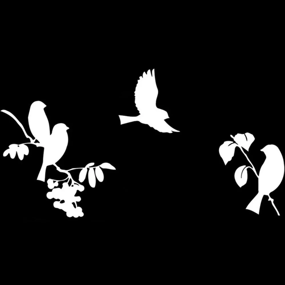 Birds Branch Nature Car Sticker Vinyl Decal Auto Window Bumper Animal Graphic Decor For SUV Truck Offroad Vehicle Decoration