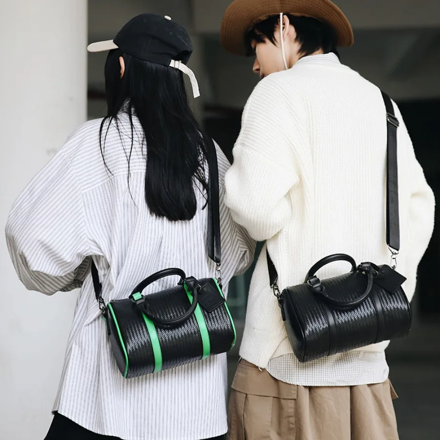 

【New style】body bag men's high-end knitted handbag women's large-capacity Boston bag new all-matching fashionable shoulder bag