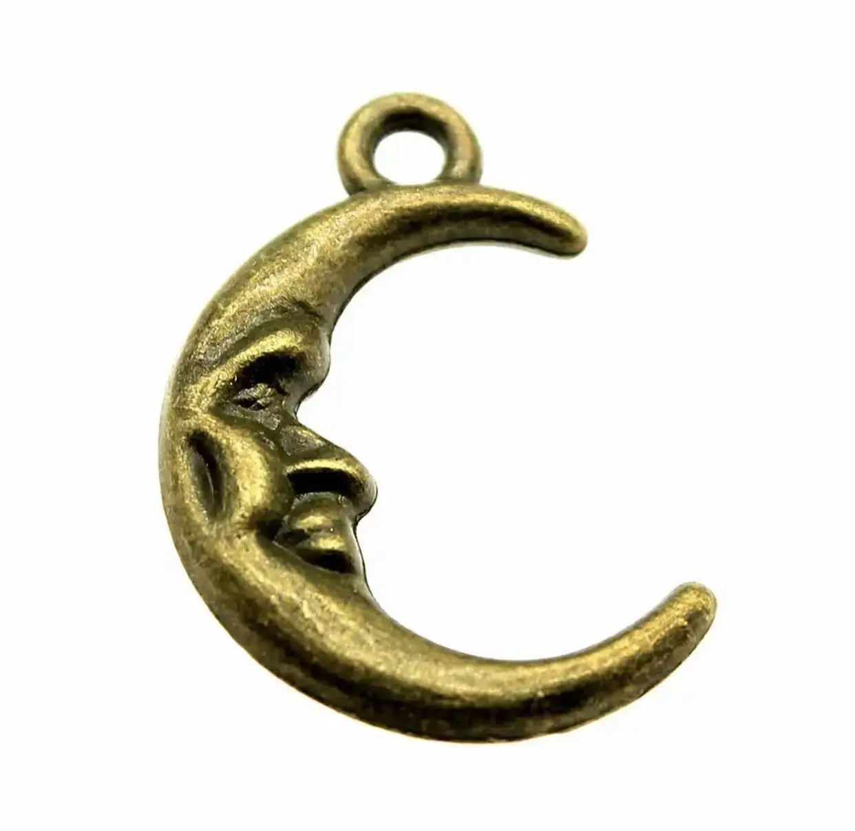 

15pcs 21*15mm Vintage Moon Face 2Side Pendants for handmade findings Zinc alloy metal HW3655