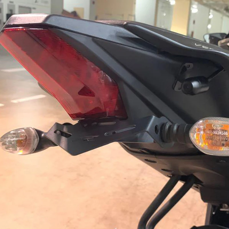 For Yamaha YZF R15 V3 Motorcycle License Plate Holder Bracket Tail Tidy Fender Eliminator With LED Light YZF-R15 V3.0  2017-2022