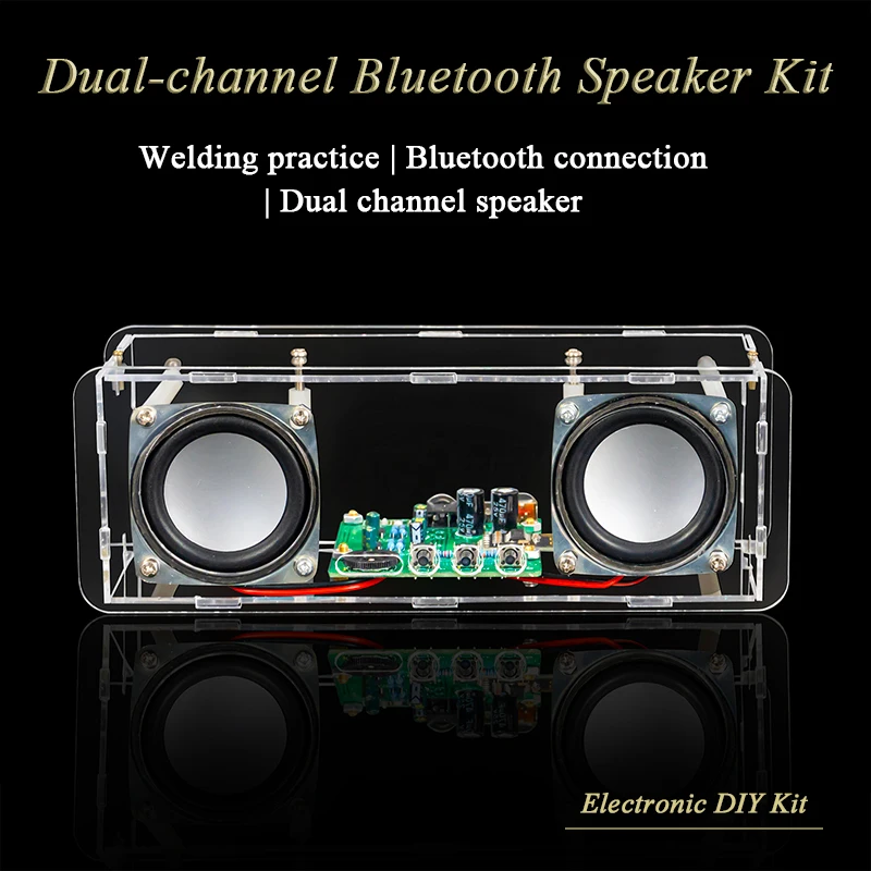 Electronic DIY Dual-channel Bluetooth Speaker Kit Stereo Amplifier Stereo Welding Assembly Debugging Practice Loose Parts