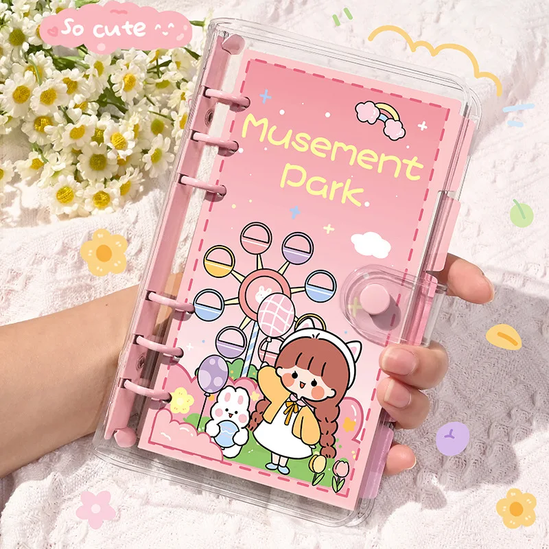 CHEN LIN Cute Girl INS Coil Detachable Notebook Hand Ledger Notepad Cartoon Kawaii Girls Journal for Student Portable Notebook