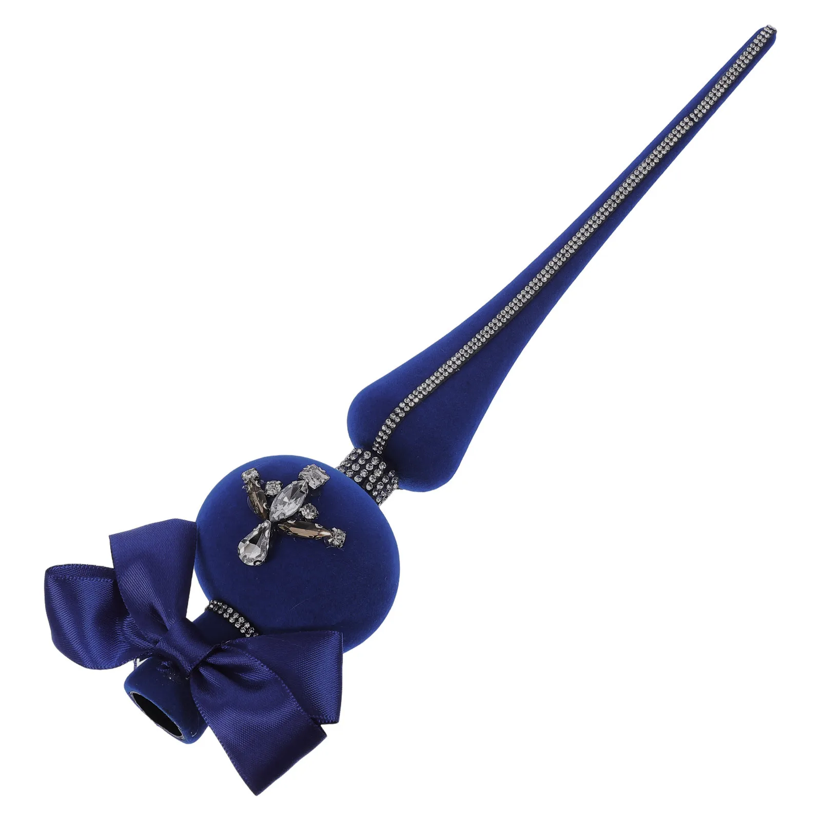 

Christmas Tree Topper Shiny Rhinestone Finial Ornament Holiday Party Decoration Xmas Tree Decorations Bowknot Topper