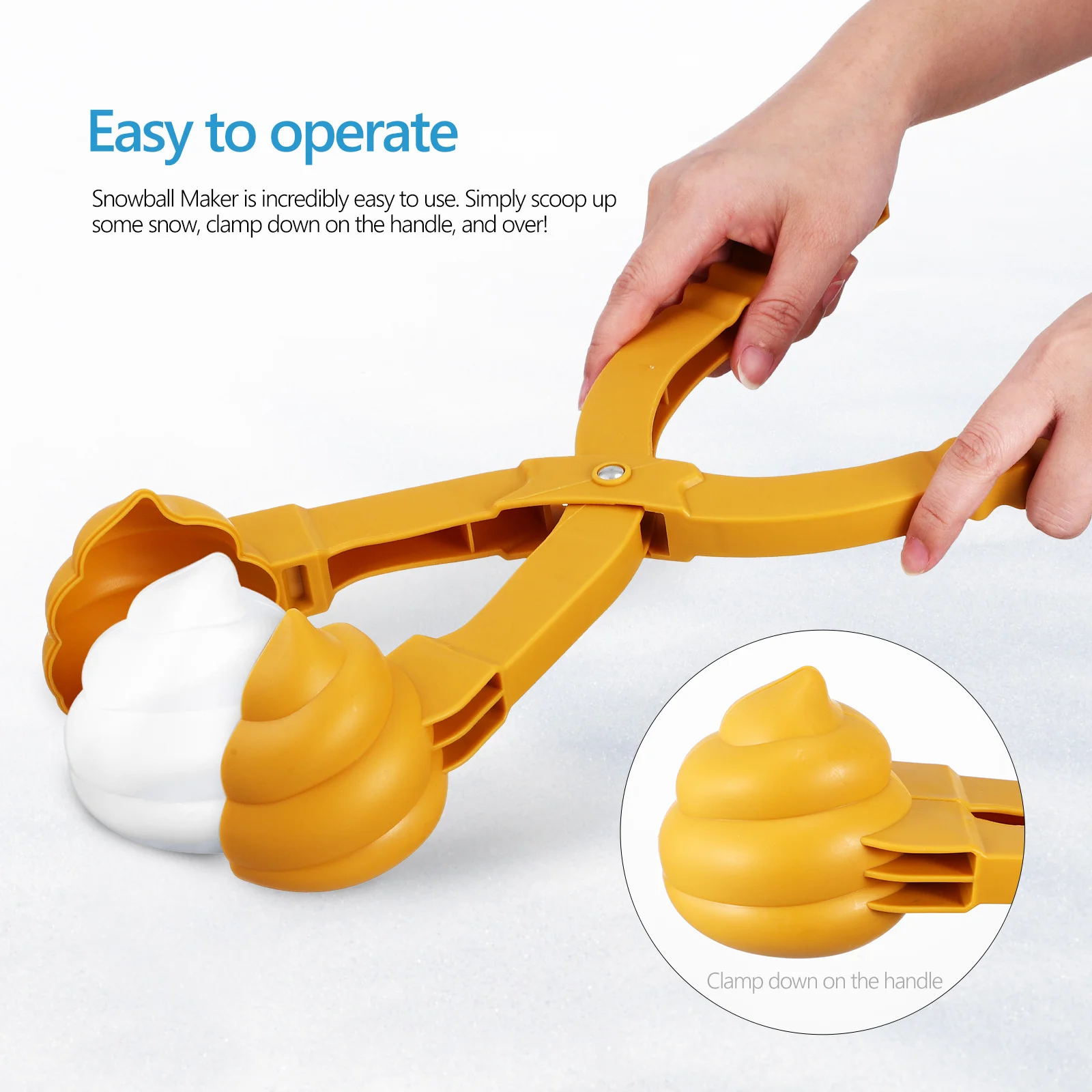 2 قطعة صانعة كبيرة الحجم بتصميم فريد من نوعه من البلاستيك المتين للثلج والرمل والطين للأطفال في الهواء الطلق