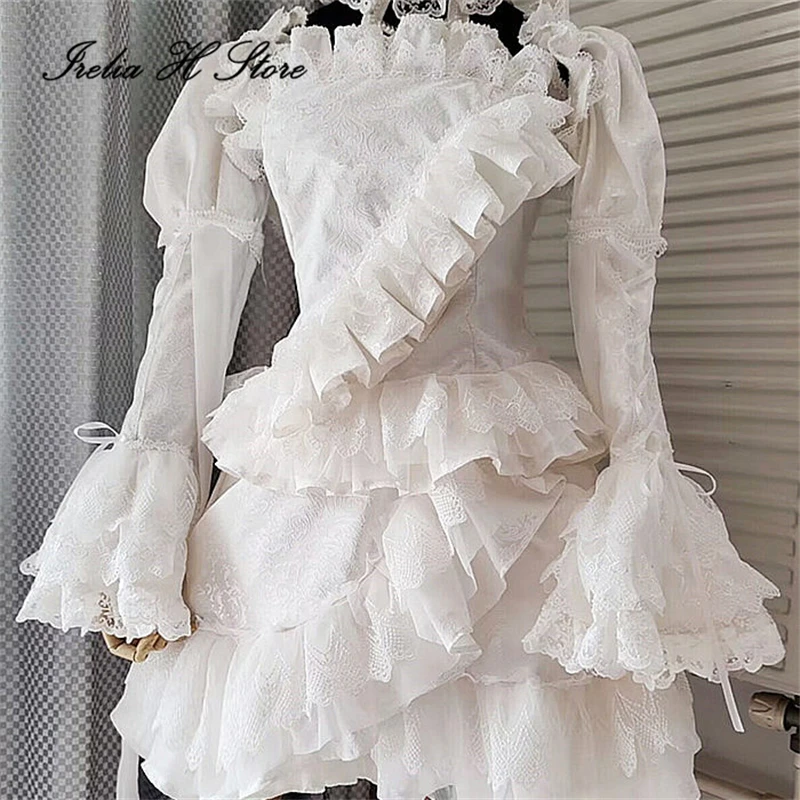 Irelia H Anime Rozen Maiden Figur Weiß lolita weibliche Kleid Cosplay Kostüm Halloween Kostüm Party Kleid benutzerdefinierte größe gemacht