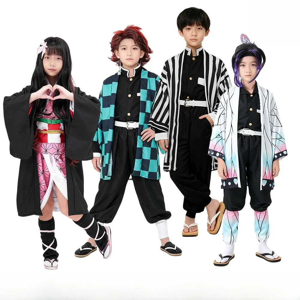 

Костюм на Хэллоуин Kimetsu No Yaiba Chara, одежда для косплея для детей, полиэфирное волокно, 00% осенний модный сценический наряд