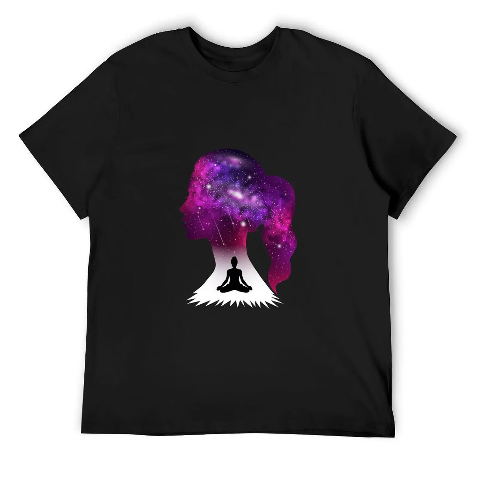 Meditative Cosmic T-Shirt oversizeds anime t shirts black t shirts for men