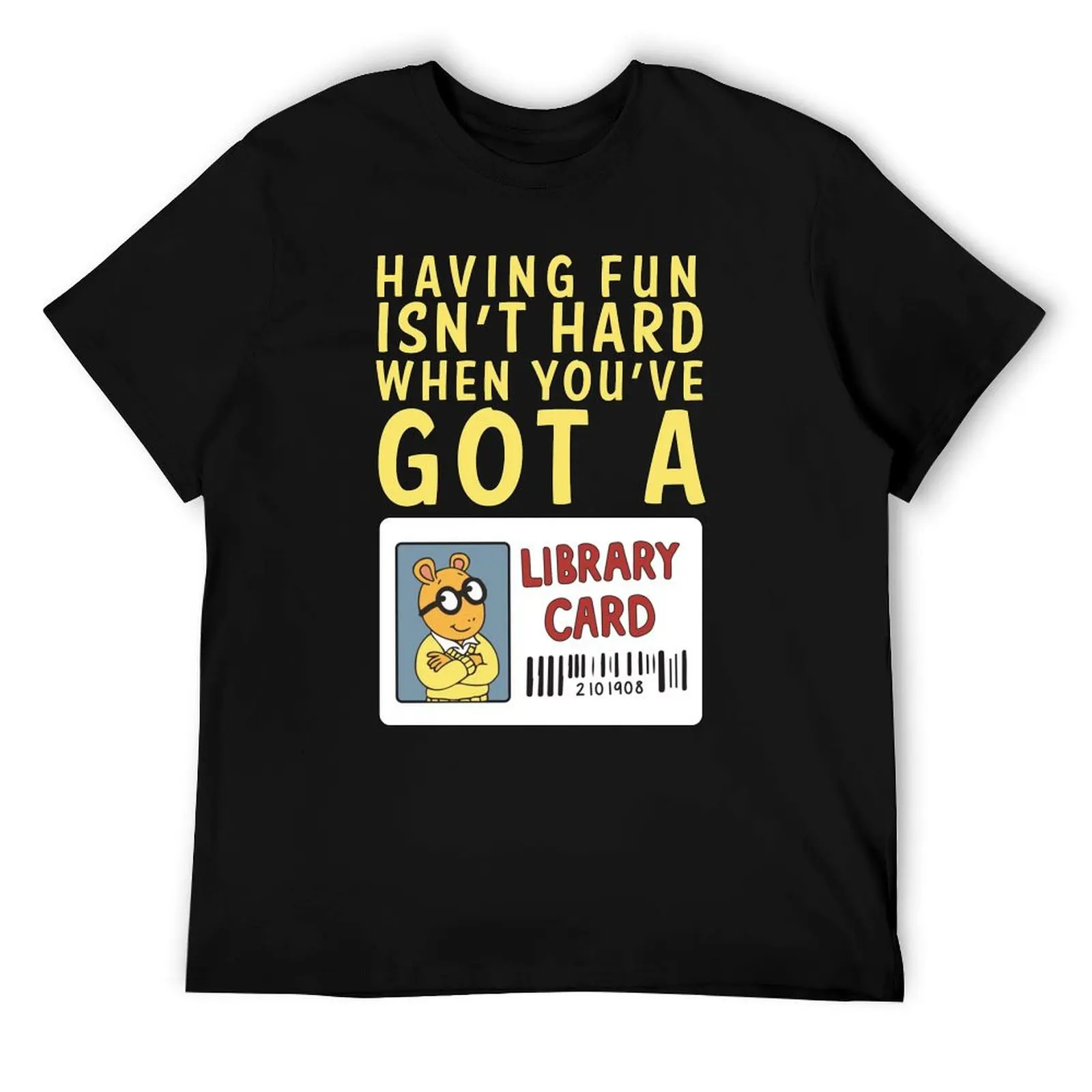 

Arthur Library Card футболка футболки дизайнерская футболка для мужчин мужская футболка летняя футболка