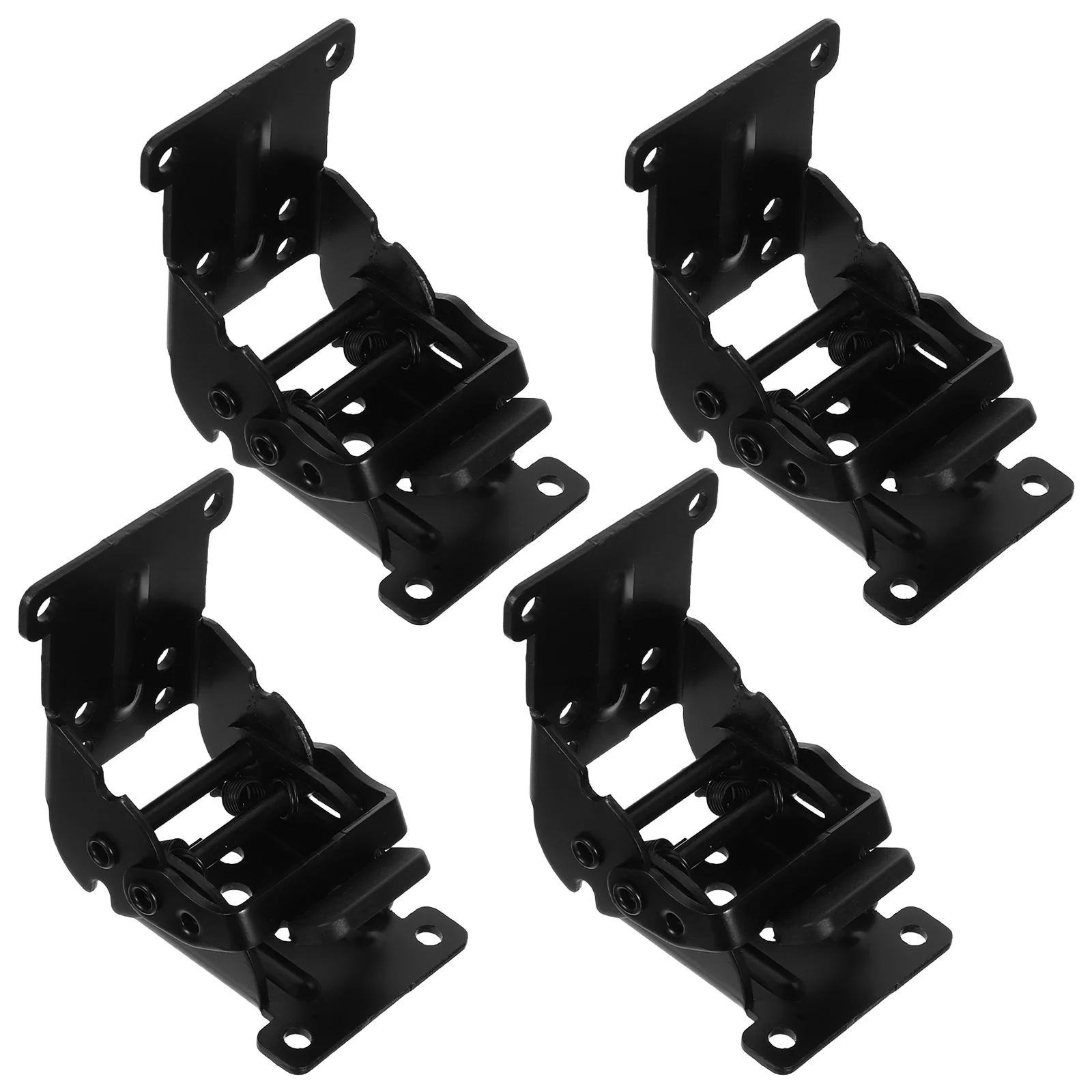 

4Pcs Folding Furniture Hinges Black Self Lock Heavy Duty Steel Folding Shelf Brackets for Table Workbench Cabinets Corner