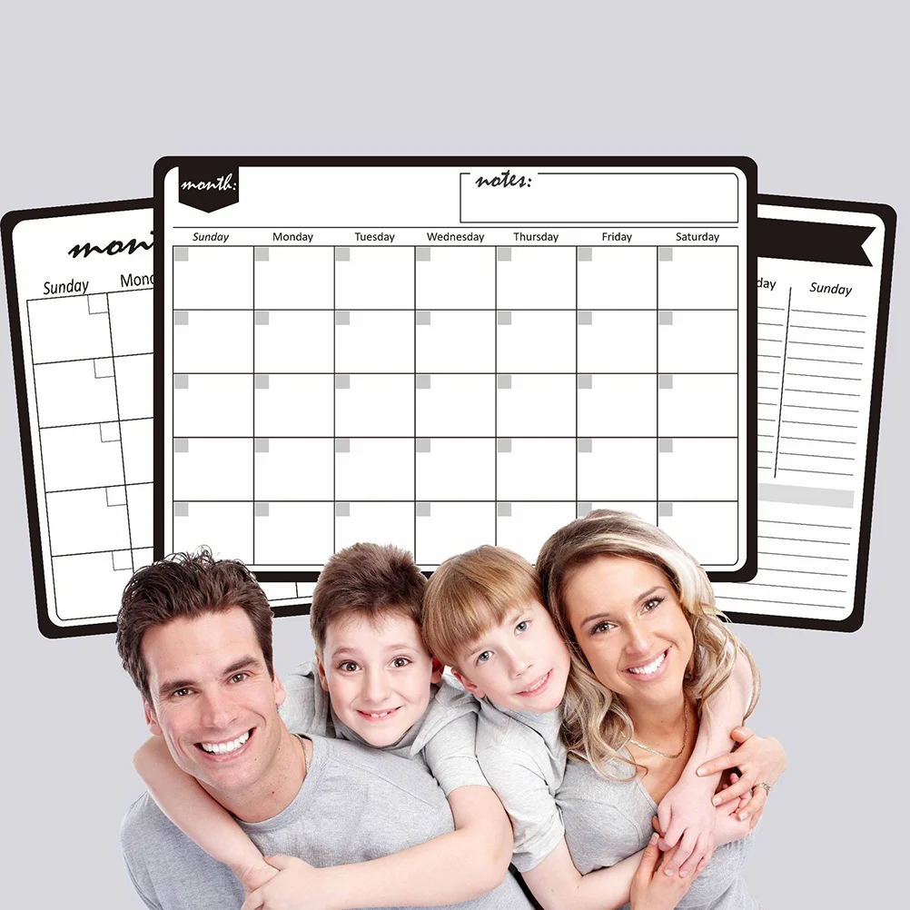 Erasable Magnetic Planner Schedule Sticker Message Board 8 Month Plan for Home Kitchen Family Organization with Accessories