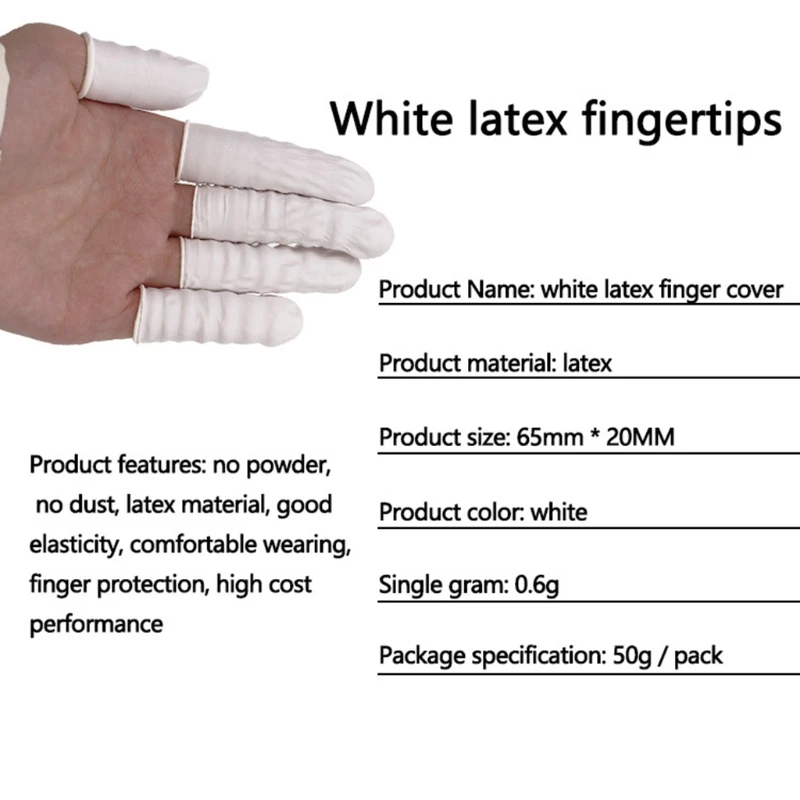 Finger Cots Durable Natural Latex Finger Cover Makeup Hand Protector Gloves Tool