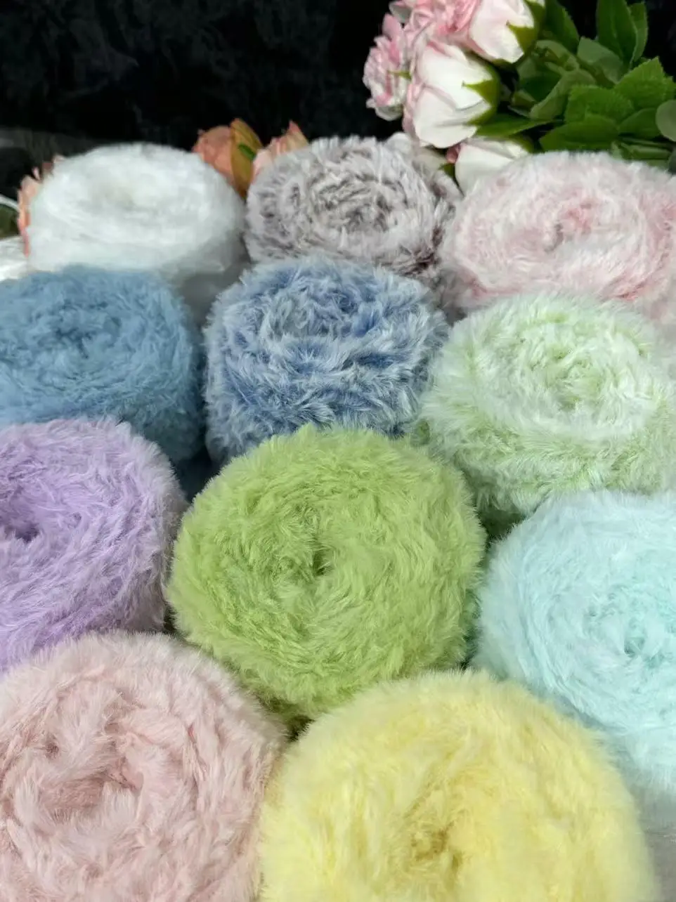 50 g/Rolle, superweiches Fellgarn, klobiges, flauschiges Kunstfell-Nerz-Kaninchengarn, zum Häkeln, Stricken, Schal, Zubehör und Decken