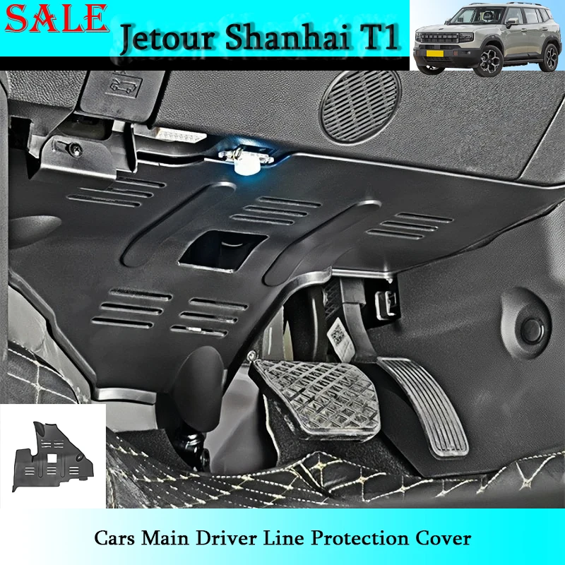 

Fit for Jetour Shanhai T1 2024-2025 Car Main Driver Line Protection Cover Co-pilot Anti-kick Plate Car Interior Protection Parts