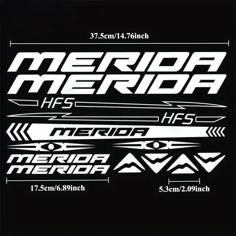 

1 комплект новых светоотражающих наклеек MERIOA для велосипедов с защитой от солнца.