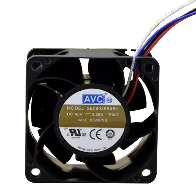 2B06038B48H 6038 48V 0.35A 60*60*38mm 4500RPM double ball cooling fan