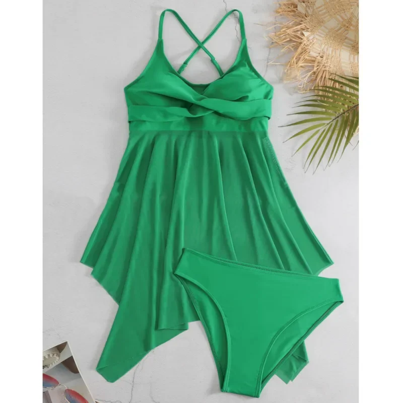 Verão sexy grandes maiôs plus size tankini define feminino roupa de banho praia wear duas peças fatos de banho piscina terno de natação feminino